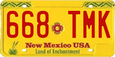 NM license plate 668TMK