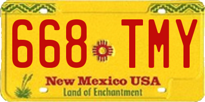 NM license plate 668TMY