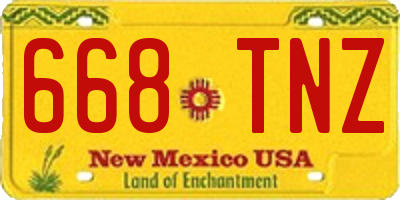 NM license plate 668TNZ