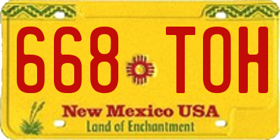 NM license plate 668TOH