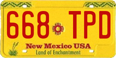 NM license plate 668TPD