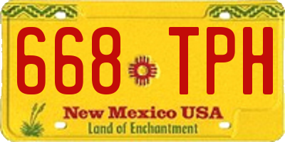 NM license plate 668TPH