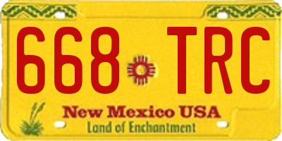 NM license plate 668TRC