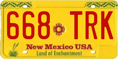 NM license plate 668TRK