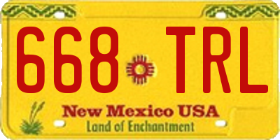 NM license plate 668TRL