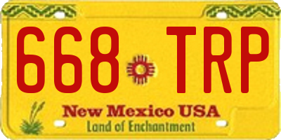 NM license plate 668TRP