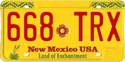 NM license plate 668TRX