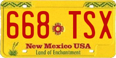 NM license plate 668TSX