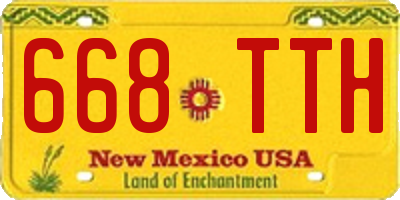 NM license plate 668TTH