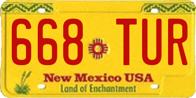 NM license plate 668TUR