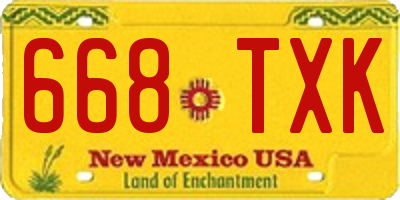 NM license plate 668TXK