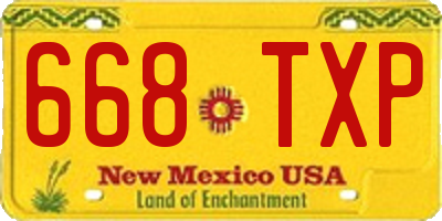 NM license plate 668TXP