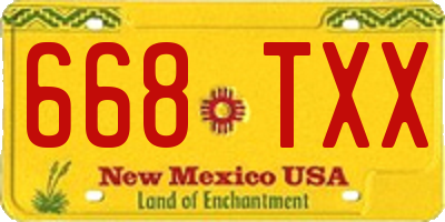 NM license plate 668TXX