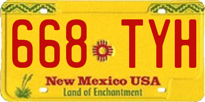 NM license plate 668TYH