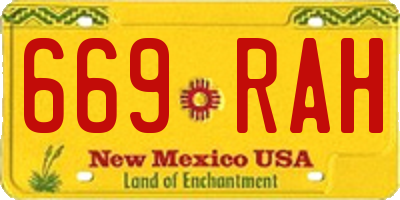 NM license plate 669RAH