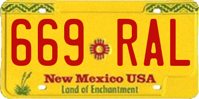 NM license plate 669RAL