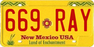 NM license plate 669RAY