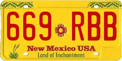 NM license plate 669RBB