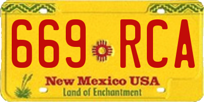 NM license plate 669RCA