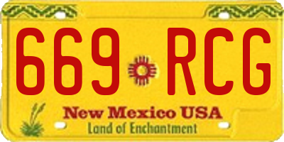 NM license plate 669RCG