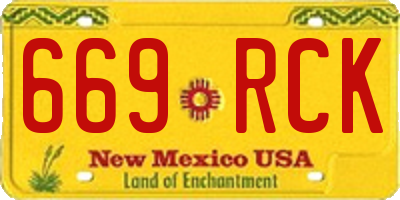 NM license plate 669RCK