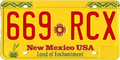 NM license plate 669RCX