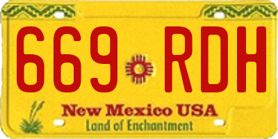 NM license plate 669RDH