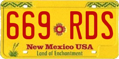 NM license plate 669RDS