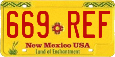 NM license plate 669REF
