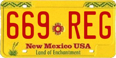 NM license plate 669REG