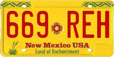 NM license plate 669REH
