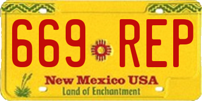 NM license plate 669REP