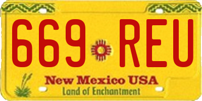 NM license plate 669REU