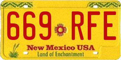 NM license plate 669RFE
