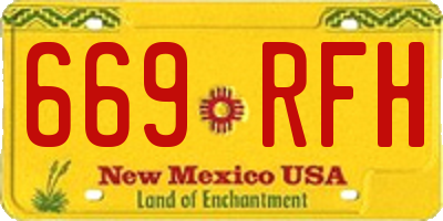 NM license plate 669RFH