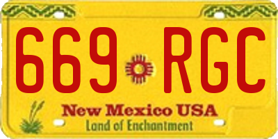 NM license plate 669RGC