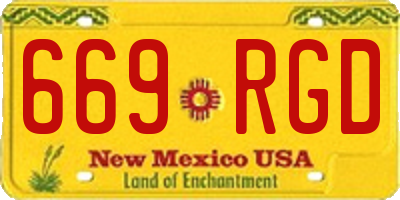 NM license plate 669RGD
