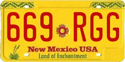 NM license plate 669RGG