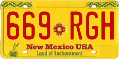 NM license plate 669RGH