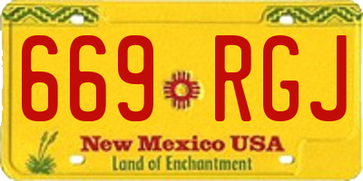NM license plate 669RGJ