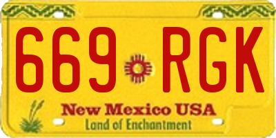NM license plate 669RGK