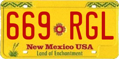 NM license plate 669RGL