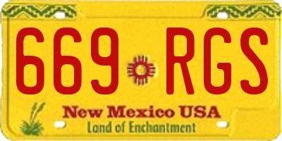NM license plate 669RGS