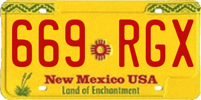 NM license plate 669RGX