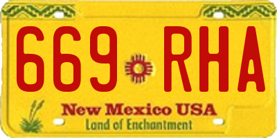 NM license plate 669RHA