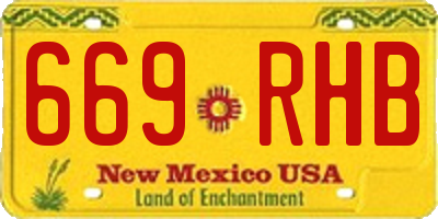 NM license plate 669RHB