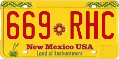 NM license plate 669RHC
