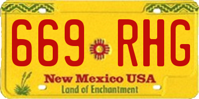 NM license plate 669RHG