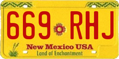 NM license plate 669RHJ