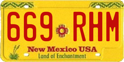 NM license plate 669RHM